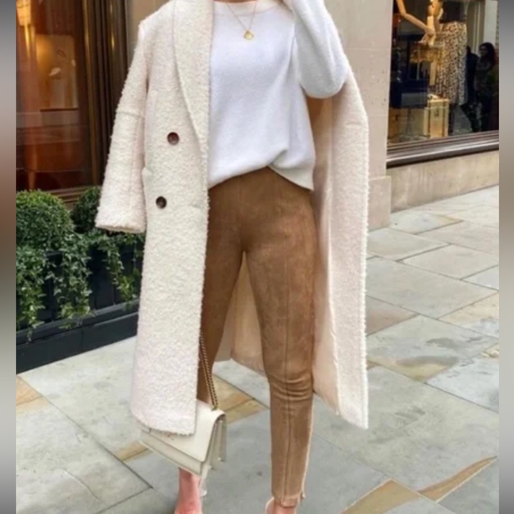 Zara ultra suede high waist leggings